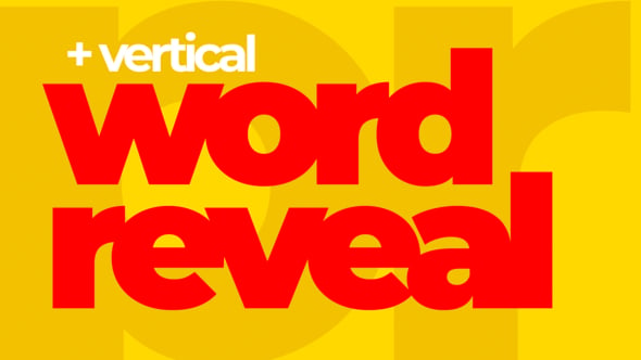 Word Reveal | MOGRT（672899）-技能树